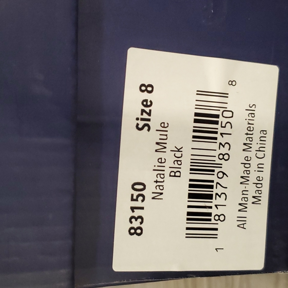 Amanda Blu Natalie Mule Black Size 8 - Picture 4 of 4